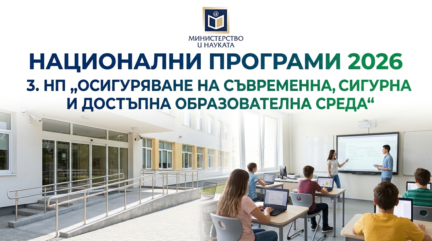 НП „Осигуряване на съвременна, сигурна и достъпна образователна среда“